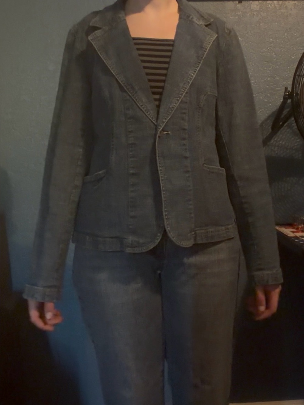 Women's Denim Blazer Jacket